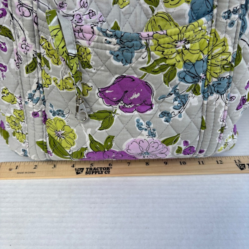 Vera Bradley Watercolor Retires Quilted Cotton Floral Tote Bag Shoulder Bag - Picture 6 of 11